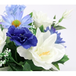 WIĄZANKA STROIK okrągły EUSTOMA AMARYLIS, odc.BIAŁY NIEBIESKI nr 452L